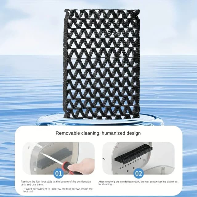 Portable mini air conditioner with 4-speed cooling fan, humidifier and remote control – USB powered, suitable for home and offic